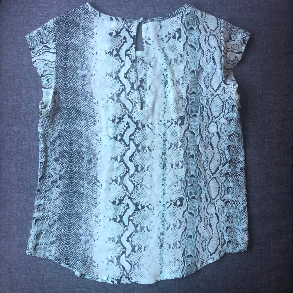 Joie Snake-Print Rancher Silk Top - image 5